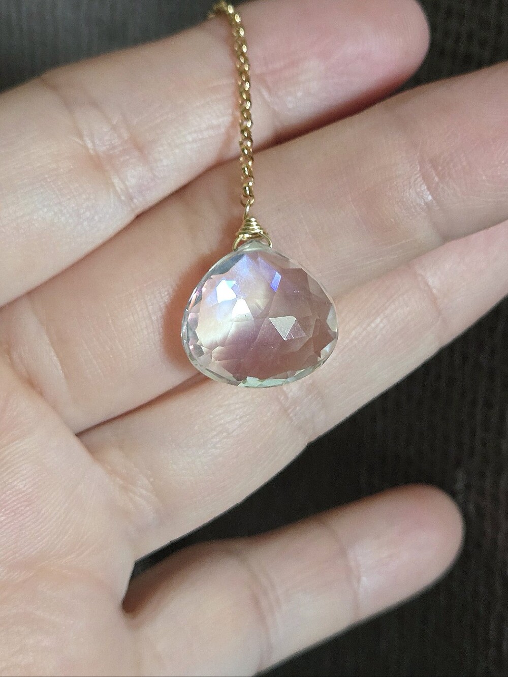 Rainbow🌈 Moonstone🌙 Y-Necklace - Picture 14 of 16